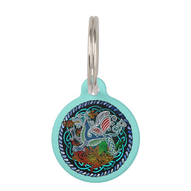 Dragon celtique pet ID tag (Front)