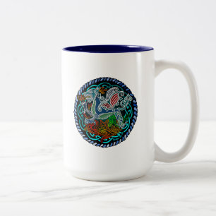 Dragon celtique Two-Tone coffee mug