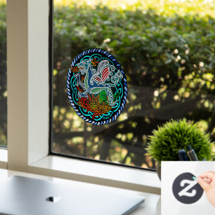 Dragon celtique window cling