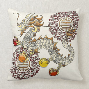 Dragon Chakra Throw Pillow