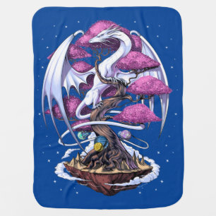 Dragon Cherry Blossom Baby Blanket