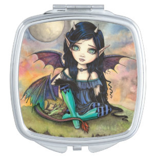 Dragon Child Cute Big Eye Art Vanity Mirror