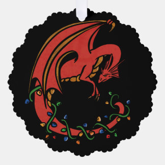 Dragon Christmas Ornament Card