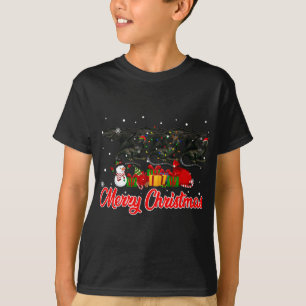 Dragon Christmas Pajama Funny Xmas Lights Animals T-Shirt