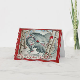 Dragon Christmas Yule card