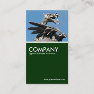 Dragon, City Hall, Cardiff - Dark Green Business Card