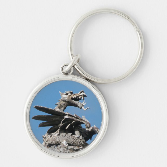Dragon, City Hall Cardiff, Wales, UK Keychain (Front)