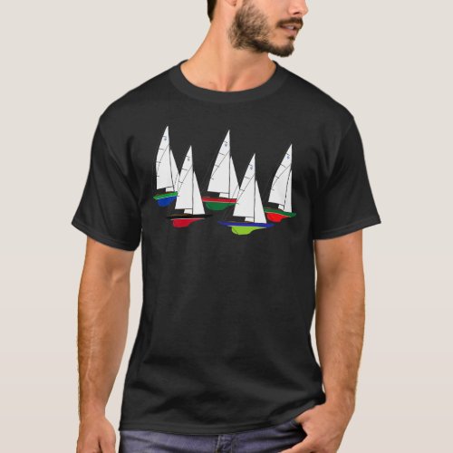 Dragon Class Sailboats Racing T_Shirt