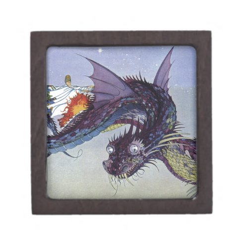 Dragon Classic Illustration Flying Medieval Gift Box