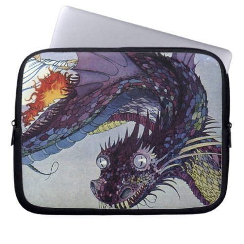 Dragon Classic Illustration Flying Medieval Laptop Sleeve