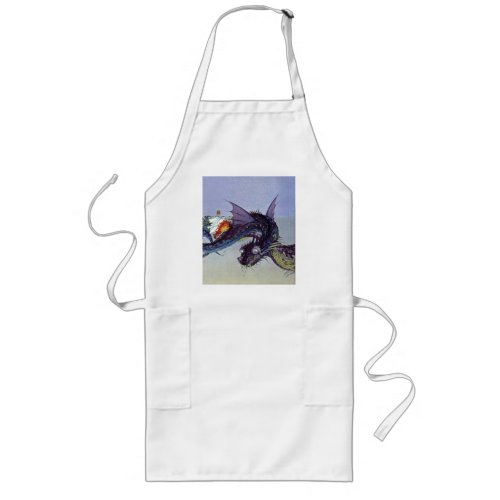 Dragon Classic Illustration Flying Medieval Long Apron