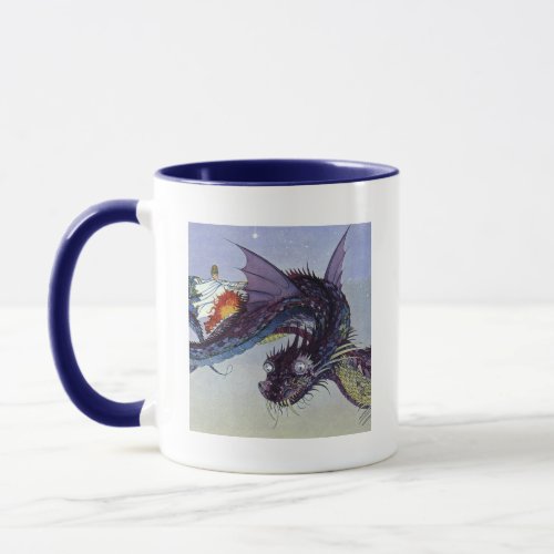 Dragon Classic Illustration Flying Medieval Mug
