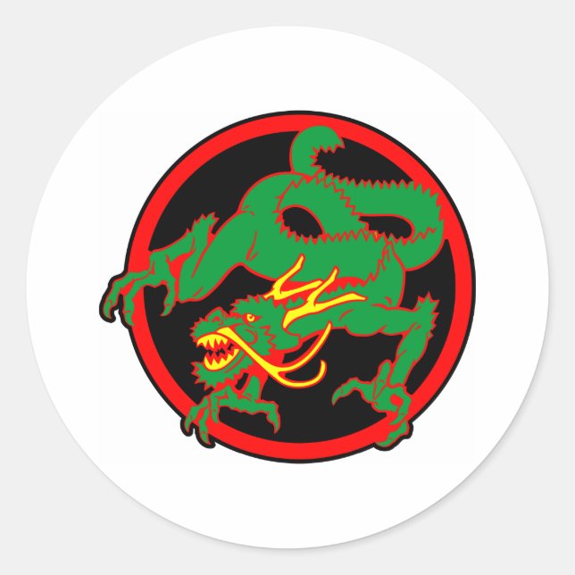 Dragon Classic Round Sticker (Front)