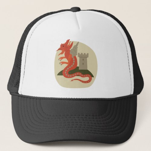 Dragon clipart trucker hat