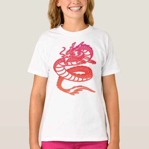 dragon colorful Dragon Shirt Elegant Dragon T_Shi T_Shirt