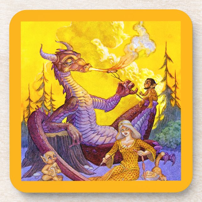 Dragon Cookout Drink Coaster (Front)