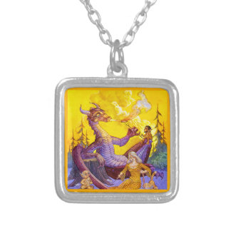 Dragon Cookout Silver Plated Necklace