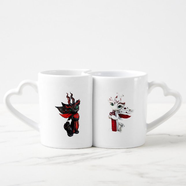 Dragon Couple Nesting Mugs (Back Nesting)
