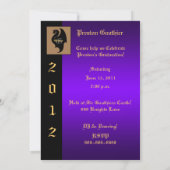 Dragon Crest Purple Senior Graduation Invitation (Back)