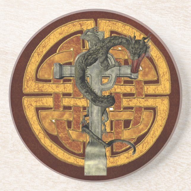 Dragon Cross Drink Coaster (Front)