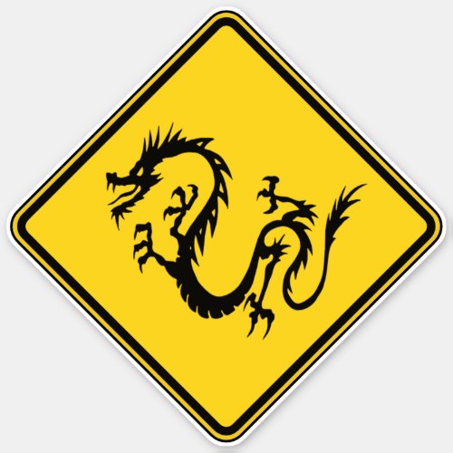 Dragon Crossing Sticker