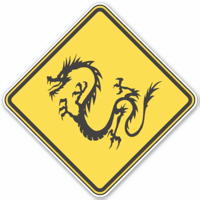 Dragon Crossing Sticker (Front)