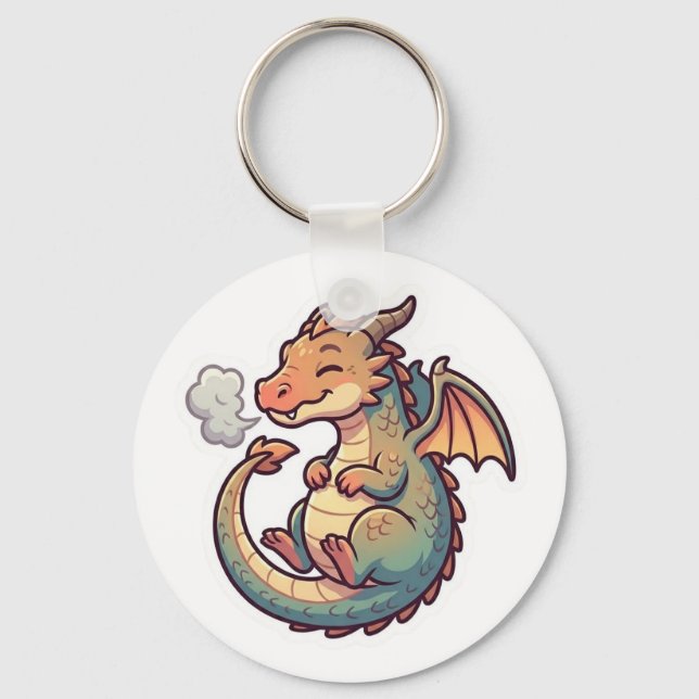Dragon Cute Zodiac Keychain (Front)