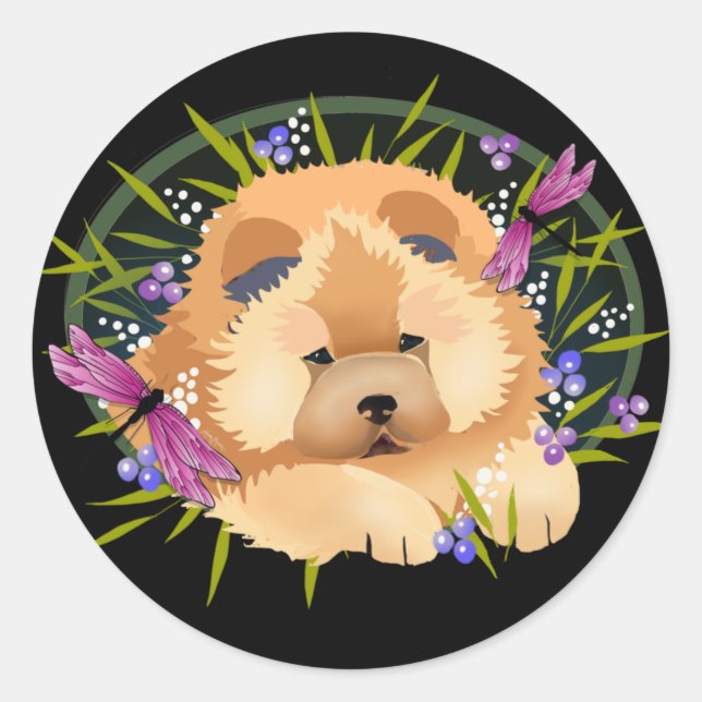 DRAGON DANCE - choose size - Round Sticker (Front)