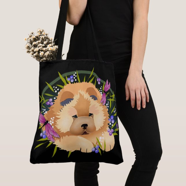 DRAGON DANCE - CHOW  crossbody or tote bag (Close Up)