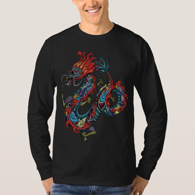 Dragon Dance Men's Long Sleeve T-Shirt (Front)