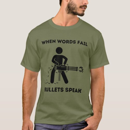Dragon Defense  Bullets Speak T_Shirt