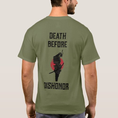 Dragon Defense  Death Before Dishonor Samurai T_Shirt
