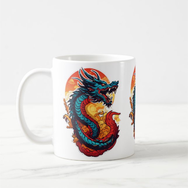 Dragon 🐲 design  coffee mug (Left)