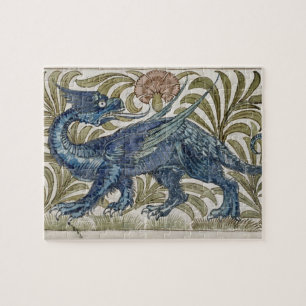 'Dragon' design for a tile (w/c on paper) Jigsaw Puzzle