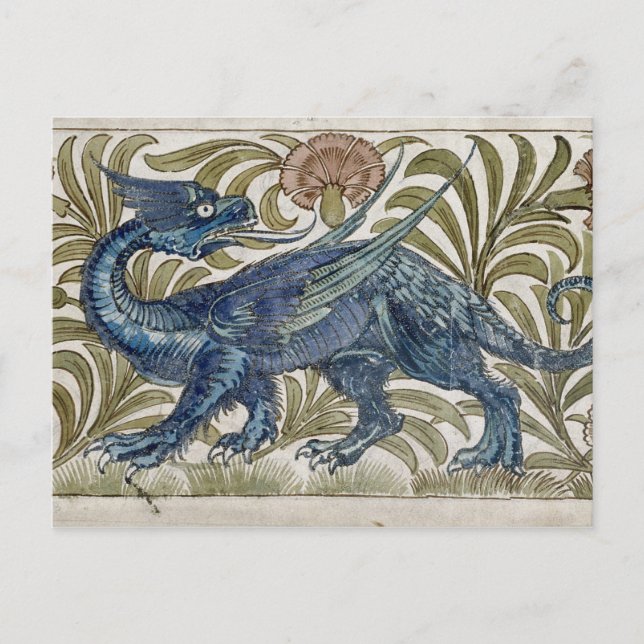 'Dragon' design for a tile (w/c on paper) Postcard (Front)