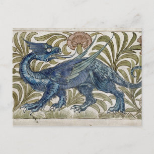 'Dragon' design for a tile (w/c on paper) Postcard