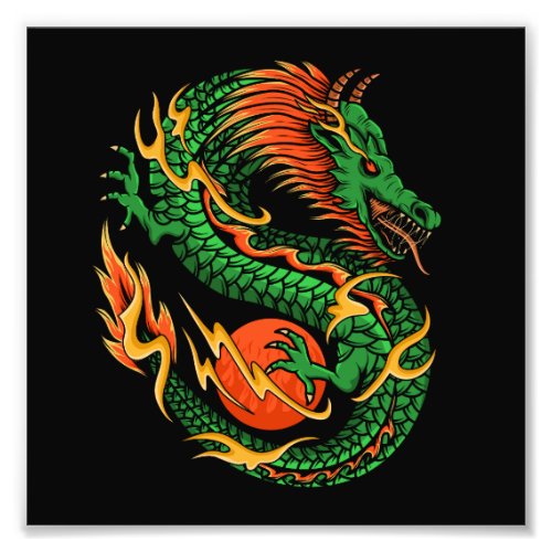 Dragon design illustration photo print