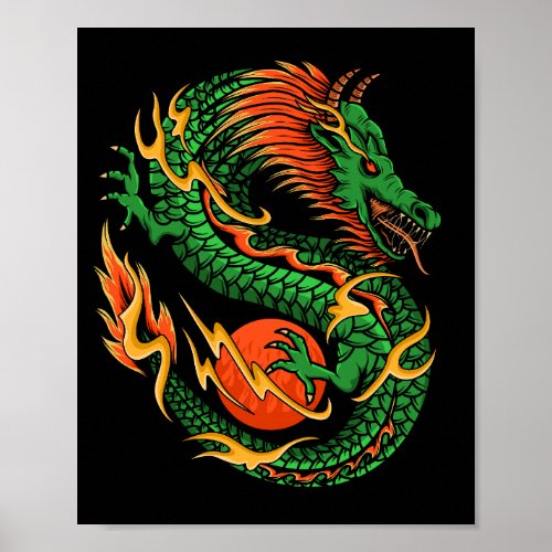 Dragon design illustration poster