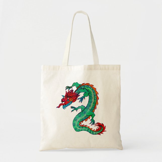 Dragon Design on Budget Tote Bag (Front)