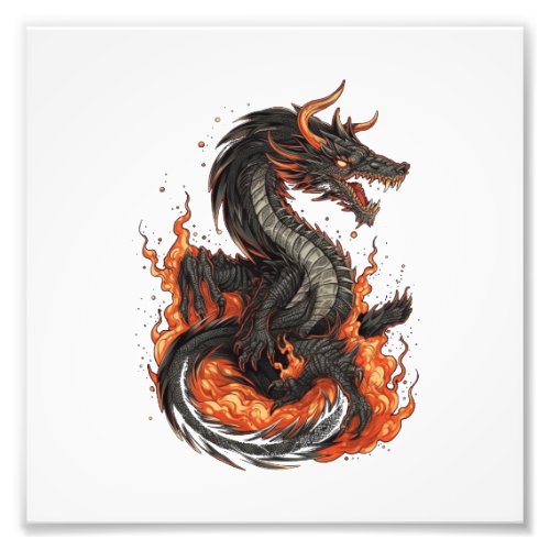dragon design photo print