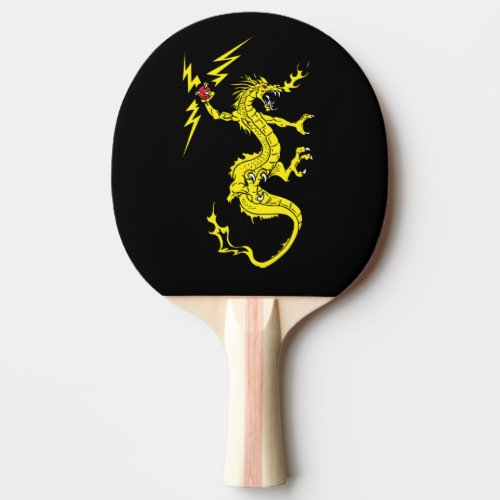 Dragon design ping pong paddle