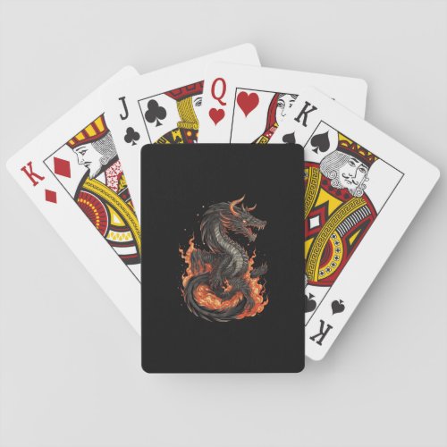 dragon design playing cards