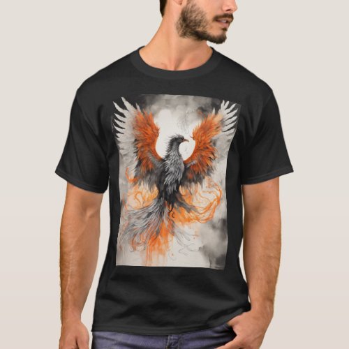 Dragon Design Shirt Basic Dark T_Shirt