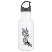 Custom Girl Flying on a Dragon 20oz Stainless Steel Water Bottle