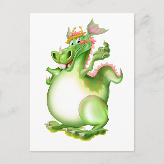 Dragon, Drachen, dragão, dragón, Postcard (Front)