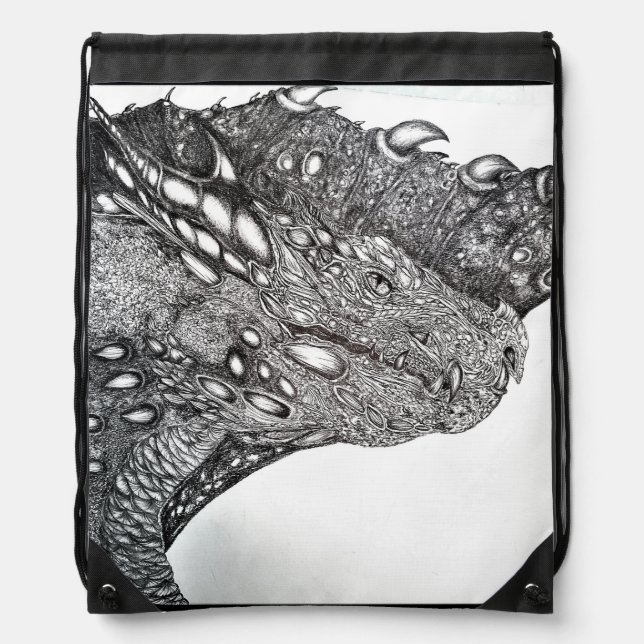 Dragon Drawstring Backpack (Front)