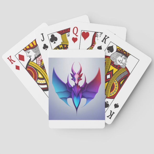 Dragon Dreams: A Cartoon Fantasy Greeting Poker Cards (Back)