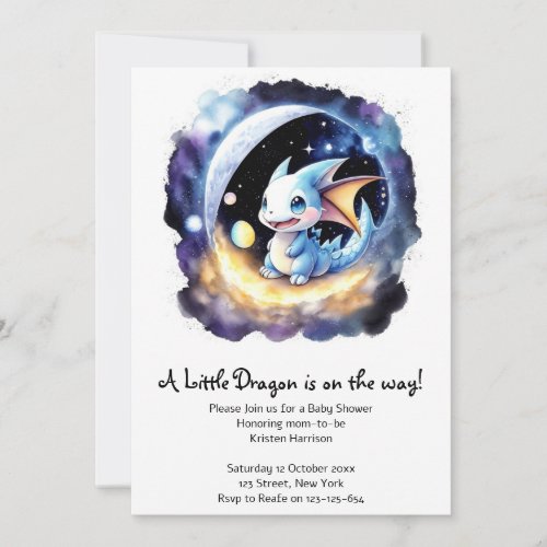 Dragon Dreams Baby Shower Get_Together Invitation