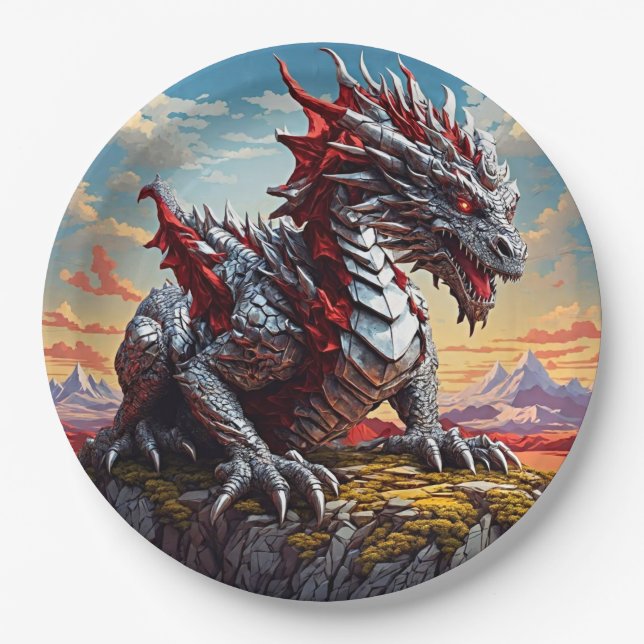 Dragon Dreamscape Paper Plates (Front)