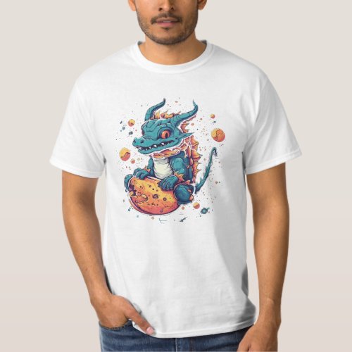 Dragon Drifting Car Machine of Mythical Bearded D T_Shirt